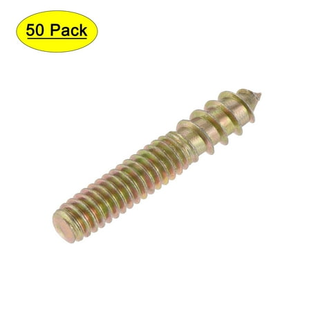 Uxcell 5/32-32 x 7/8 Hanger Bolts Carbon Steel Zinc Plated 50 Pack