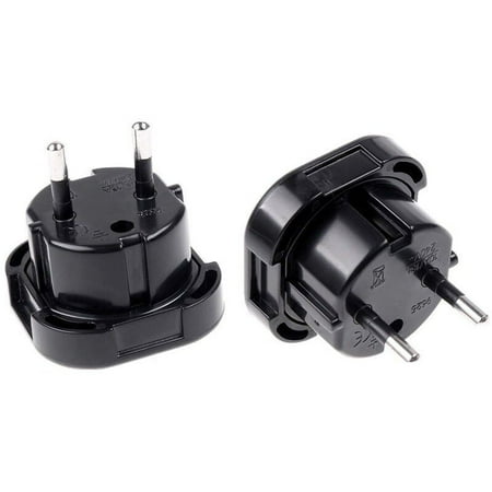 Travel UK Plug 3-Pin To EU 2-Pin European Euro Europe Socket Converter Adapter