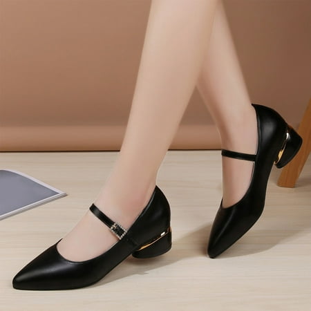 ERTUTUYI Fashion Summer And Autumn Women Casual Shoes Pointed Toe Buckle Solid Color Low Heel Thick Heel Black 40
ERTUTUYI Fashion Summer And Autumn Women Casual Shoes Pointed Toe Buckle Solid Color Low Heel Thick Heel Black 40