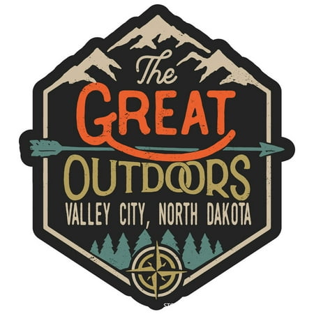 Valley City North Dakota The Great Outdoors Design 4-Inch Magnet