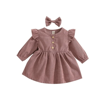 Domingbub Toddler Baby Girls Ruffle Dress Clothes Long Sleeve Corduroy Dresses with Hairpin 2Pcs Outfits Pink 3-4 Years
Domingbub Toddler Baby Girls Ruffle Dress Clothes Long Sleeve Corduroy Dresses with Hairpin 2Pcs Outfits Pink 3-4 Years