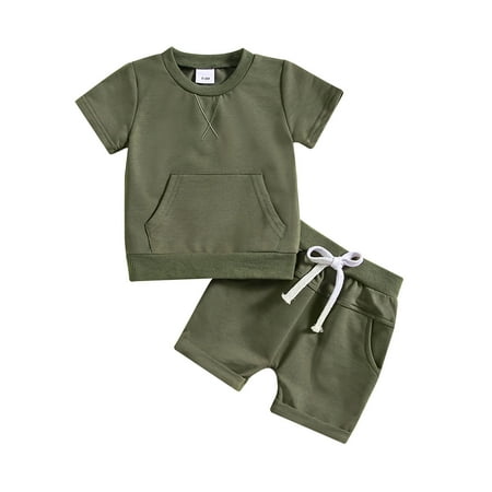 Girl s Clothes Outfits Casual Baby Toddler Kids Sets Boys Short Sleeve Solid T Shirt Pullover Tops Shorts Soft Breathable Comfortable Outerwear Suits Green 6-12 Months
Girl s Clothes Outfits Casual Baby Toddler Kids Sets Boys Short Sleeve Solid T Shirt Pullover Tops Shorts Soft Breathable Comfortable Outerwear Suits Green 6-12 Months