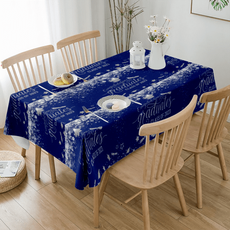 Graduation Decorations Tablecloth Rectangular Table Cover for Graduation Birthday Graduation Party Supplies Table Cloth(#16 S-54x54 )