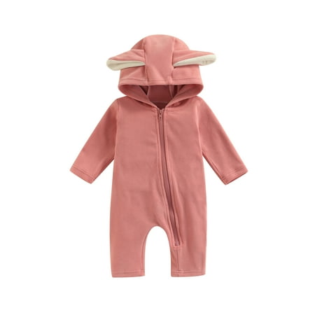 Jkerther Lovely Cute Baby Girls Boys Long Sleeve Romper with 3D Ears Smooth Zipper Solid Color Spring Clothing Infant Jumpsuit Outwear 
Jkerther Lovely Cute Baby Girls Boys Long Sleeve Romper with 3D Ears Smooth Zipper Solid Color Spring Clothing Infant Jumpsuit Outwear