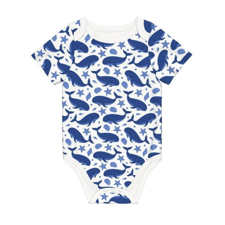 Matuu Whale for Baby Short-Sleeve Bodysuit Soft Cotton Comfortable and Breathable Perfect for Newborns and Infants
Matuu Whale for Baby Short-Sleeve Bodysuit Soft Cotton Comfortable and Breathable Perfect for Newborns and Infants