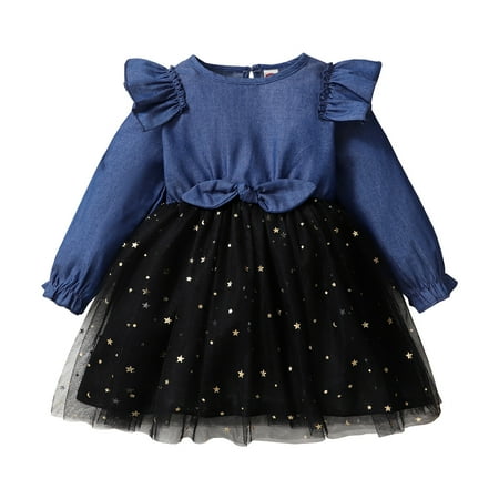 KIMI BEAR Newborn Baby Girls Dress 9 Months Newborn Girls Autumn Winter Dress 12 Months Newborn Girls Sweet Denim Stitching Long Sleeve Mesh Dress Dark Blue
KIMI BEAR Newborn Baby Girls Dress 9 Months Newborn Girls Autumn Winter Dress 12 Months Newborn Girls Sweet Denim Stitching Long Sleeve Mesh Dress Dark Blue