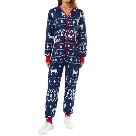 Sunisery Women s Hooded Jumpsuit Cotton Christmas Long Sleeve Onesies Pajamas Soft Zip Up Romper Sleepwear for Women
Sunisery Women s Hooded Jumpsuit Cotton Christmas Long Sleeve Onesies Pajamas Soft Zip Up Romper Sleepwear for Women