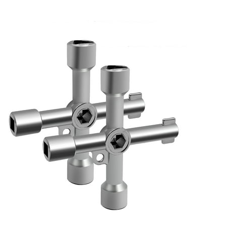 4-Way Multi-Functional Utility Key 4 in 1 Universal Cross Key Stainless Steel Triangle Square Key for Water Gas Meter Valve Elevator Cabinet
4-Way Multi-Functional Utility Key 4 in 1 Universal Cross Key Stainless Steel Triangle Square Key for Water Gas Meter Valve Elevator Cabinet