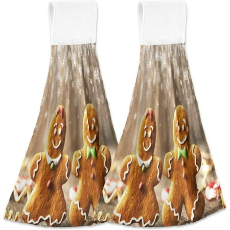SKYSONIC 2 PCS Christmas Gingerbread Hand Towels with Hanging Loop for Bathroom and Kitchen Hanging Band Towel - Cookies On Wooden Table Kitchen Dish Cloth and Bathroom Hand Towels Set 12 x17
SKYSONIC 2 PCS Christmas Gingerbread Hand Towels with Hanging Loop for Bathroom and Kitchen Hanging Band Towel - Cookies On Wooden Table Kitchen Dish Cloth and Bathroom Hand Towels Set 12 x17