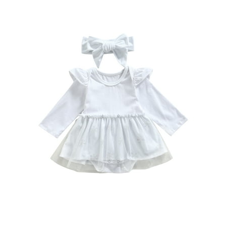 Sunisery Christmas Newborn Infant Baby Girls Snowflake Dress Romper Long Sleeve Ruffle Tulle Tutu Dress White 12-18 Months
Sunisery Christmas Newborn Infant Baby Girls Snowflake Dress Romper Long Sleeve Ruffle Tulle Tutu Dress White 12-18 Months