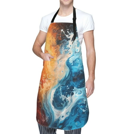 Kdxio Red And Blue Waves Apron with Pockets Adjustable Kitchen Aprons for Men Women Waterproof Aprons for Cooking Drawing Crafting Baking Household Cleaning
Kdxio Red And Blue Waves Apron with Pockets Adjustable Kitchen Aprons for Men Women Waterproof Aprons for Cooking Drawing Crafting Baking Household Cleaning