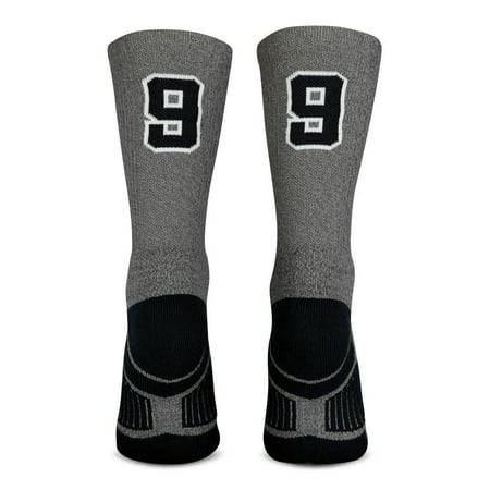 Custom Team Number Crew Socks | Athletic Socks by ChalkTalk SPORTS | Gray & Black | 99 | Unisex | Adult
Custom Team Number Crew Socks | Athletic Socks by ChalkTalk SPORTS | Gray & Black | 99 | Unisex | Adult