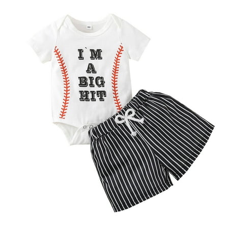 HIBRO Toddler Boys Girls Short Sleeve Baseball Letter Printed Romper Bodysuits Striped Shorts Outfits 3mo Baby Boy Clothes 5t Winter Suits Girls
HIBRO Toddler Boys Girls Short Sleeve Baseball Letter Printed Romper Bodysuits Striped Shorts Outfits 3mo Baby Boy Clothes 5t Winter Suits Girls