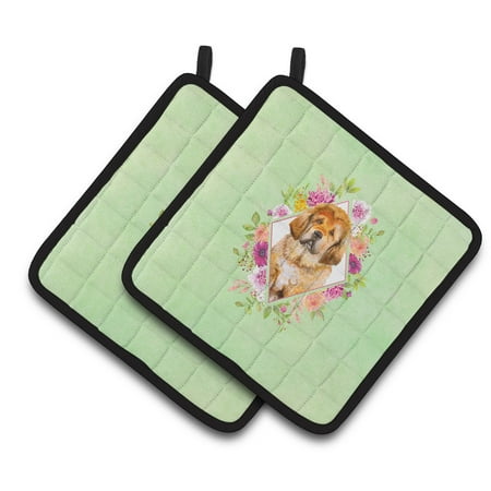 Carolines Treasures CK4349PTHD Tibetian Mastiff Puppy Green Flowers Pair of Pot Holders 7.5HX7.5W multicolor
Carolines Treasures CK4349PTHD Tibetian Mastiff Puppy Green Flowers Pair of Pot Holders 7.5HX7.5W multicolor