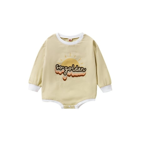 Nokpsedcb Baby Boy Clothes Crewneck Oversized Sweatshirt Romper Onesie Long Sleeve Pullover Sweater Top Fall Winter Outfit Sun Khaki 6-12 Months
Nokpsedcb Baby Boy Clothes Crewneck Oversized Sweatshirt Romper Onesie Long Sleeve Pullover Sweater Top Fall Winter Outfit Sun Khaki 6-12 Months