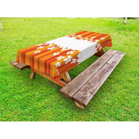 Orange Outdoor Tablecloth Autumnal Color Vertically Striped Backdrop with Little Wildflowers Border Decorative Washable Fabric Picnic Table Cloth 58 X 84 Inches Orange Marigold White by Ambesonne
Orange Outdoor Tablecloth Autumnal Color Vertically Striped Backdrop with Little Wildflowers Border Decorative Washable Fabric Picnic Table Cloth 58 X 84 Inches Orange Marigold White by Ambesonne