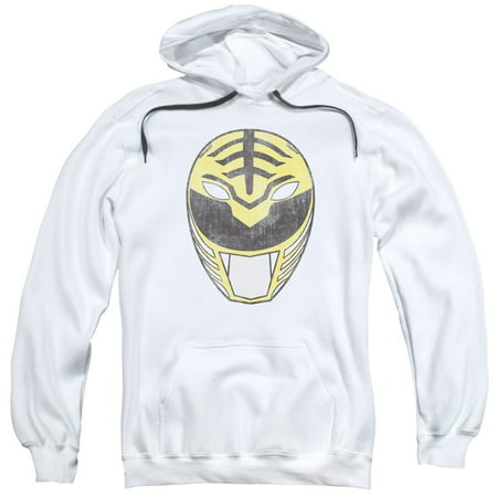 Power Rangers - White Ranger Mask - Pull-Over Hoodie - XXX-Large