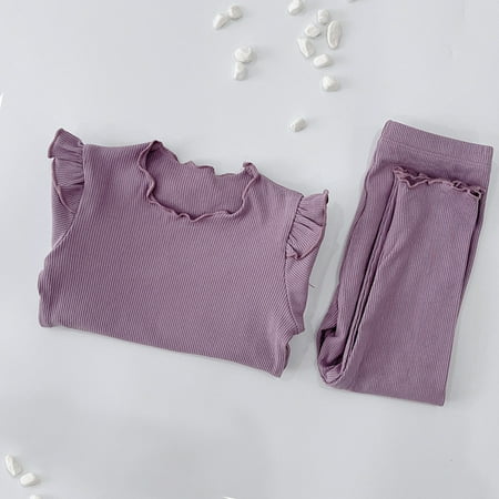 GYRATEDREAM 0-5T Infant Toddler Kids knit Ruffle Pajamas Set Long Sleeve Tops Pants Solid Color Baby Sleepwear
GYRATEDREAM 0-5T Infant Toddler Kids knit Ruffle Pajamas Set Long Sleeve Tops Pants Solid Color Baby Sleepwear