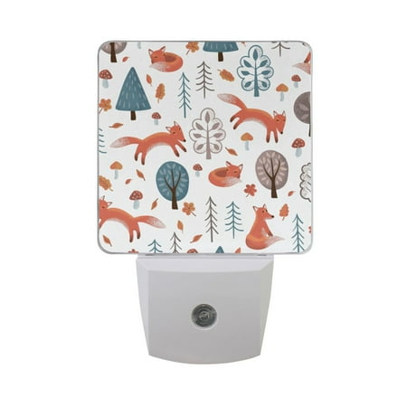 Fox in Forest Night Light LED Dusk to Dawn Auto Sensor Night Lamp Plug-in Nightlight for Bedroom Hallway Kitchen 2 PCs
Fox in Forest Night Light LED Dusk to Dawn Auto Sensor Night Lamp Plug-in Nightlight for Bedroom Hallway Kitchen 2 PCs