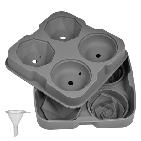 Ice Cube Trays - Ice Molds Rose Diamond Shapes 4 Cavity Silicone Rose Ice Ball Maker for Chilling Cocktails Whiskey Bourbon & Homemade Juice
Ice Cube Trays - Ice Molds Rose Diamond Shapes 4 Cavity Silicone Rose Ice Ball Maker for Chilling Cocktails Whiskey Bourbon & Homemade Juice