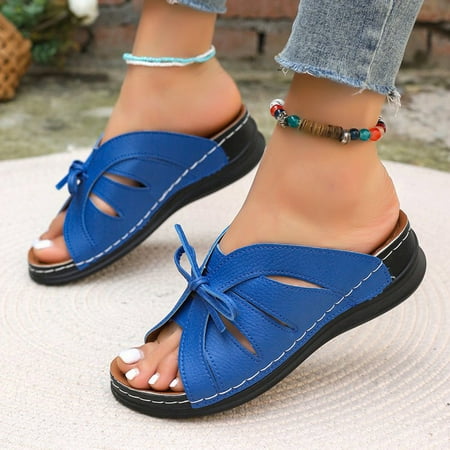 YOUSNH Ladies Fashion Retro Solid Color Leather Bow Tie Decorative Open Toe Thick Sole sandals Women Blue 8.5(41)
YOUSNH Ladies Fashion Retro Solid Color Leather Bow Tie Decorative Open Toe Thick Sole sandals Women Blue 8.5(41)
