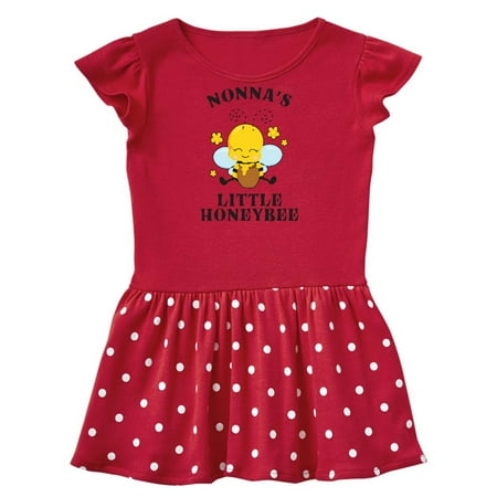 Inktastic Cute Bee Nonna s Little Honeybee with Stars Gift Baby Girl Dress