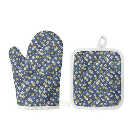 Vodetik Store Floral Print Oven Mitt & Pot Holder Set 2pcs Flowers Heat Resistant Kitchen Towel
Vodetik Store Floral Print Oven Mitt & Pot Holder Set 2pcs Flowers Heat Resistant Kitchen Towel