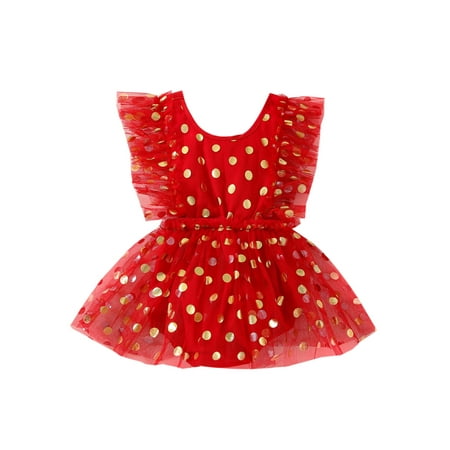 Meihuida Baby Girl Romper Dress Fly Sleeve Round Neck Dot Print Casual Fall Summer Short Jumpsuit Dress
Meihuida Baby Girl Romper Dress Fly Sleeve Round Neck Dot Print Casual Fall Summer Short Jumpsuit Dress