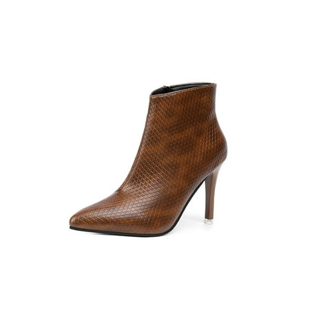 Gomelly Women Comfort High Heels Anti-Slip Side Zip Work Formal Breathable Sexy Stiletto Boots Brown 5.5
Gomelly Women Comfort High Heels Anti-Slip Side Zip Work Formal Breathable Sexy Stiletto Boots Brown 5.5