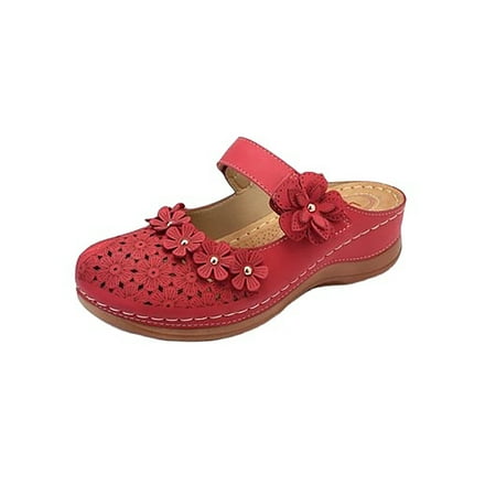 Avamo Women s Casual Summer Wedge Sandals Walking Slingback Flat Shoes