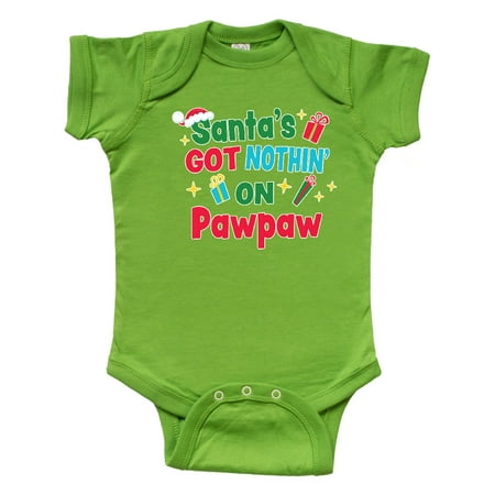 Inktastic Santa s Got Nothin on Pawpaw with Christmas Presents Gift Baby Boy or Baby Girl Bodysuit
Inktastic Santa s Got Nothin on Pawpaw with Christmas Presents Gift Baby Boy or Baby Girl Bodysuit