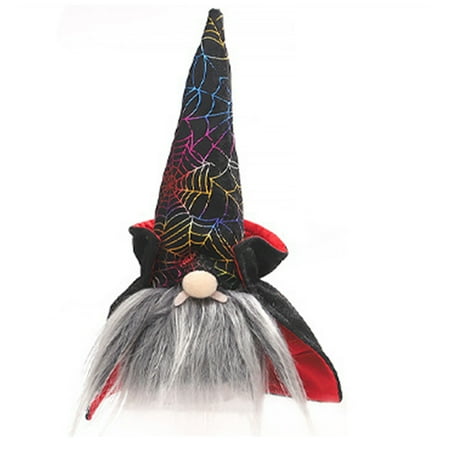 LIWEN Dwarf Doll Cobweb Pattern Decorative Cloak Design Faceless Gnomes Old Man Doll with Lamp for Halloween
LIWEN Dwarf Doll Cobweb Pattern Decorative Cloak Design Faceless Gnomes Old Man Doll with Lamp for Halloween