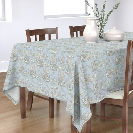 Cotton Sateen Tablecloth 70 Square - Chinoiserie Toile Blue Asian Nursery Print Custom Table Linens by Spoonflower
Cotton Sateen Tablecloth 70 Square - Chinoiserie Toile Blue Asian Nursery Print Custom Table Linens by Spoonflower
