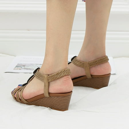 Women s Open Toe Platform Wedge Sandals Dressy Casual Sandal Summer Comfortable Sparkling Bohemian Beach Beaded Outdoor Wedding Shoes
Women s Open Toe Platform Wedge Sandals Dressy Casual Sandal Summer Comfortable Sparkling Bohemian Beach Beaded Outdoor Wedding Shoes
