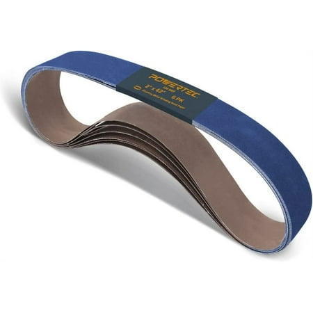 POWERTEC 6PK 2 x 42 Sanding Belts 120 Grit Zirconia Metal Grinding Sand Paper (424212Z-6)
POWERTEC 6PK 2 x 42 Sanding Belts 120 Grit Zirconia Metal Grinding Sand Paper (424212Z-6)