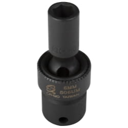 1/4 Drive 6 Point Universal Impact Socket 6mm