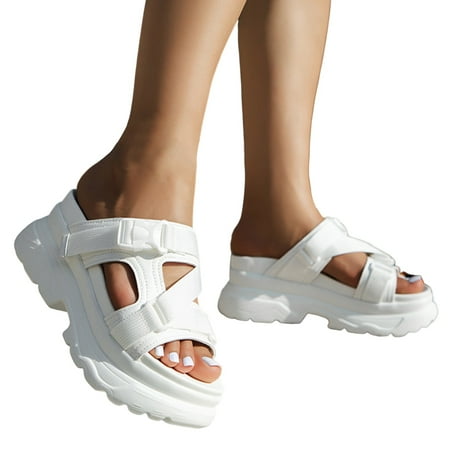ZIZOCWA Thick Sole Sandals and Slippers for Women Open Toe Casual Wedge Outdoor Beach Sandals Womens Platform Shoes Comfortable Slippers Size7.5
ZIZOCWA Thick Sole Sandals and Slippers for Women Open Toe Casual Wedge Outdoor Beach Sandals Womens Platform Shoes Comfortable Slippers Size7.5