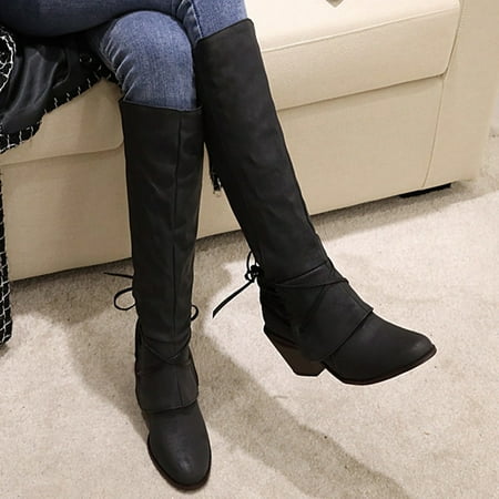 ZXHACSJ Women s Boots With Thick Heel British High Lace-Up Knight Boots Black 42
ZXHACSJ Women s Boots With Thick Heel British High Lace-Up Knight Boots Black 42