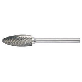 Radnor SH-5L6SC 1/2 X 1 1/4 Flame Shape Single Cut Carbide Burr (3 Pack)