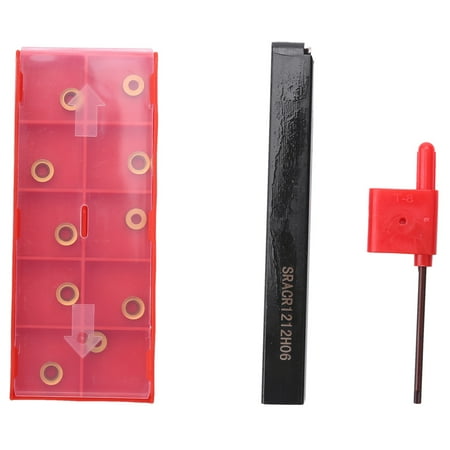 SRACR1212H06 Holder +Indexable Boring Bar Wrench+10PCS Carbide Insert Blades for Lathe Turning Tool Machine Tool Sets
SRACR1212H06 Holder +Indexable Boring Bar Wrench+10PCS Carbide Insert Blades for Lathe Turning Tool Machine Tool Sets