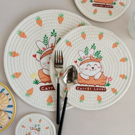 Round Bunny Easter Placemats Set of 1 for Kitchen Table Washable Kitchen Table Mats Place mats
Round Bunny Easter Placemats Set of 1 for Kitchen Table Washable Kitchen Table Mats Place mats