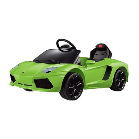 Lamborghini Aventador Kids 6v Electric Ride On Toy Car w/ Parent Remote Control - Green