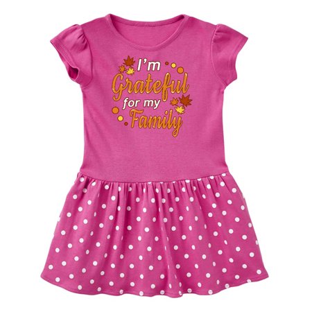 Inktastic I m Grateful for my Family in Orange with Fall Leaves Gift Baby Girl Dress 
Inktastic I m Grateful for my Family in Orange with Fall Leaves Gift Baby Girl Dress
