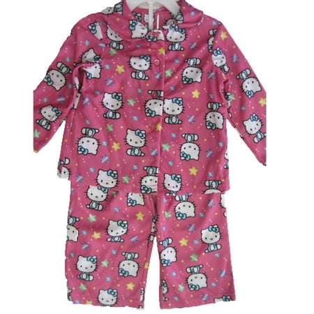 Hello Kitty Little Girls Pink Kitty Star Print 2 Pc Pajama Set 2T-4T