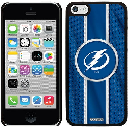 Tampa Lightning Jersey Stripe Design on iPhone 5c Thinshield Snap-On Case by Coveroo