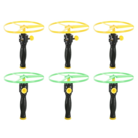 NUOLUX 3 Sets Flying Disc Toys Pull String Flying Saucer Flying Toys Kids Outdoor Toys