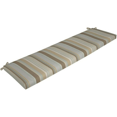 Better Homes and Gardens Outdoor Bench Cushion, Neutral Stripe