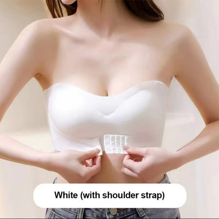 Strapless underwear womens chest gathered detachable non-slip breast wrap bra