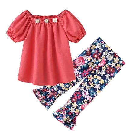 REORIAFEE Toddler Girls Sweatsuit Child Clothes Sweatshirt and Sweatpants Outfit Toddler Baby Girls Fashion Cute Flowers Print Short Sleeve Flared Pants Suit Red 3-4 Years
REORIAFEE Toddler Girls Sweatsuit Child Clothes Sweatshirt and Sweatpants Outfit Toddler Baby Girls Fashion Cute Flowers Print Short Sleeve Flared Pants Suit Red 3-4 Years