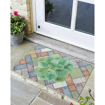 Indoor Outdoor Mats Green Succulent on Mandala Pattern Background Door Mat Non-Slip Absorbent Resist Dirt Entrance Mat Washable Welcome Mats for Entryway Low-Profile Floor Mats
Indoor Outdoor Mats Green Succulent on Mandala Pattern Background Door Mat Non-Slip Absorbent Resist Dirt Entrance Mat Washable Welcome Mats for Entryway Low-Profile Floor Mats